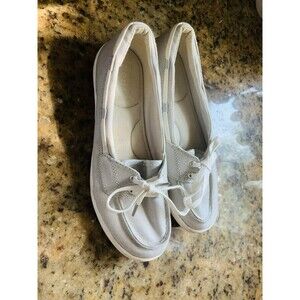 Keds Womens  Foam Memory Flat Sneakers Sparkly Gray Size 8.0